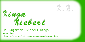 kinga nieberl business card